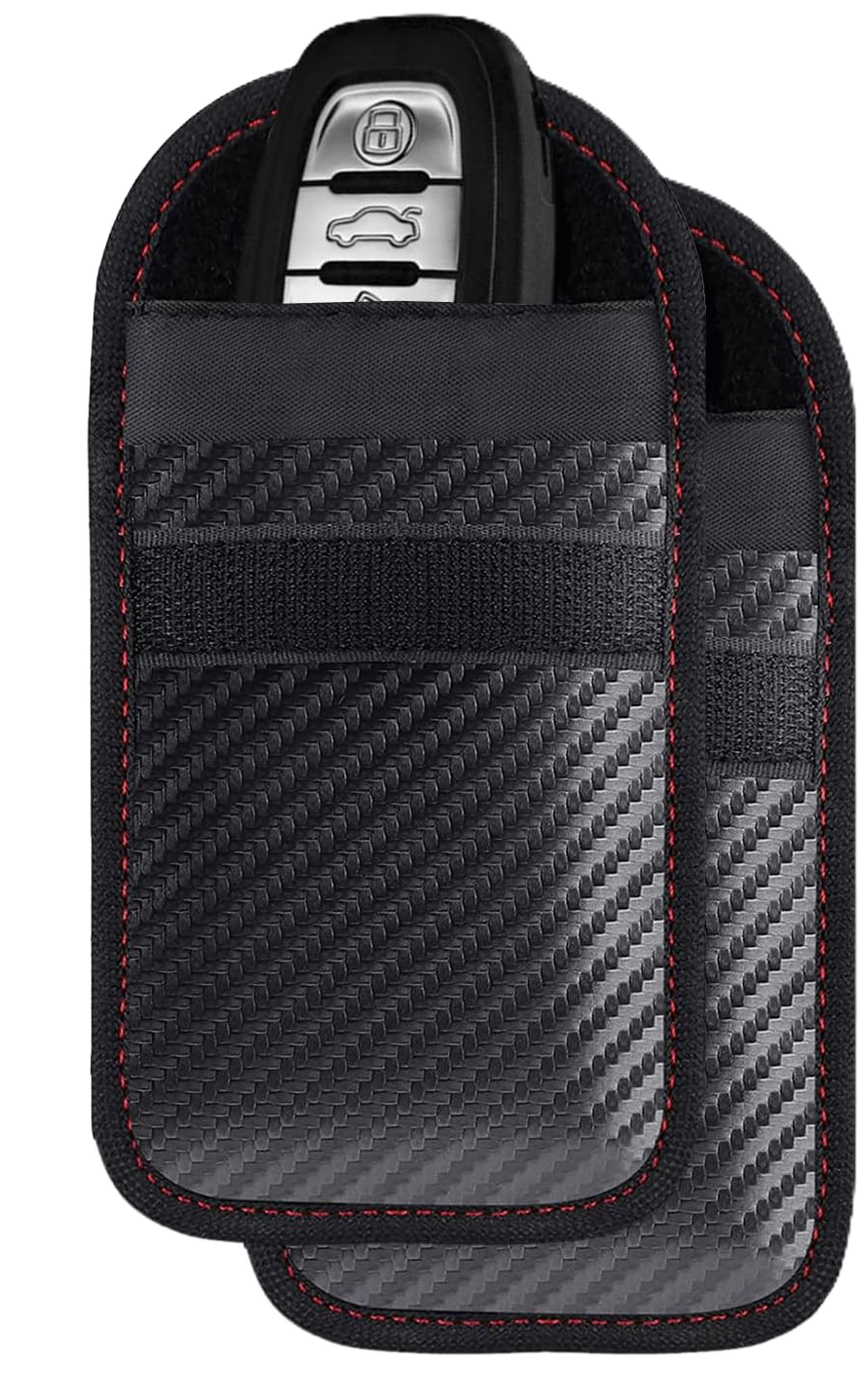 Carbon Fiber Faraday Bag for Key Fob – Secure Signal Shield