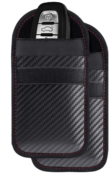Carbon Fiber Faraday Bag for Key Fob – Secure Signal Shield